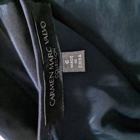 Carmen Marc Valvo Navy Silk evening full length skirt . Size 6 - Picture 4 of 8